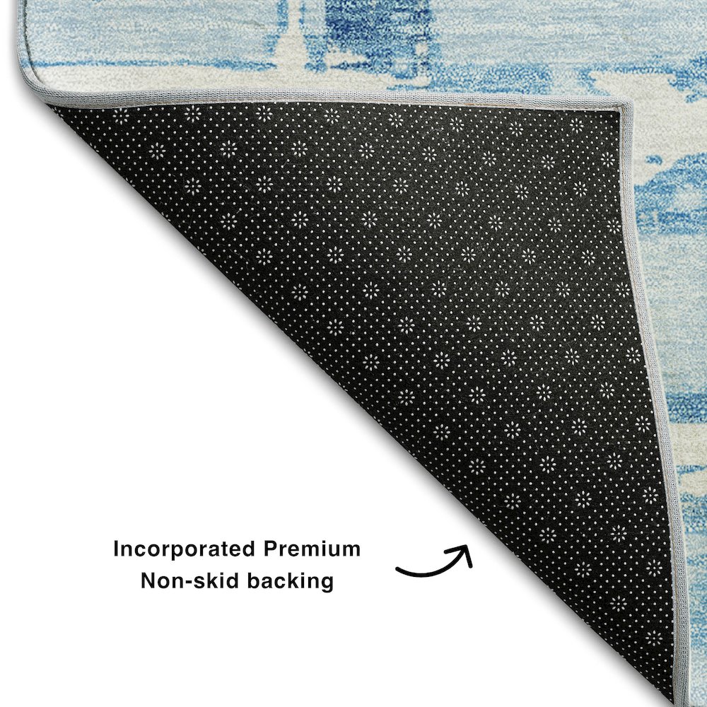 Premium Machine Washable Mayfield AMF745 Sky 10' x 14' Rug. Picture 2