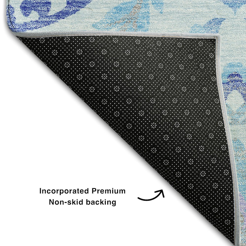 Premium Machine Washable Mayfield AMF751 Sky 10' x 14' Rug. Picture 2