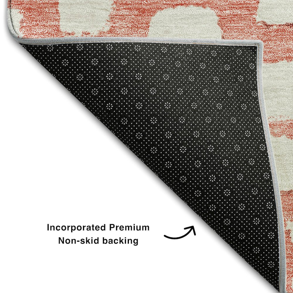 Premium Machine Washable Mayfield AMF754 Salmon 10' x 14' Rug. Picture 2