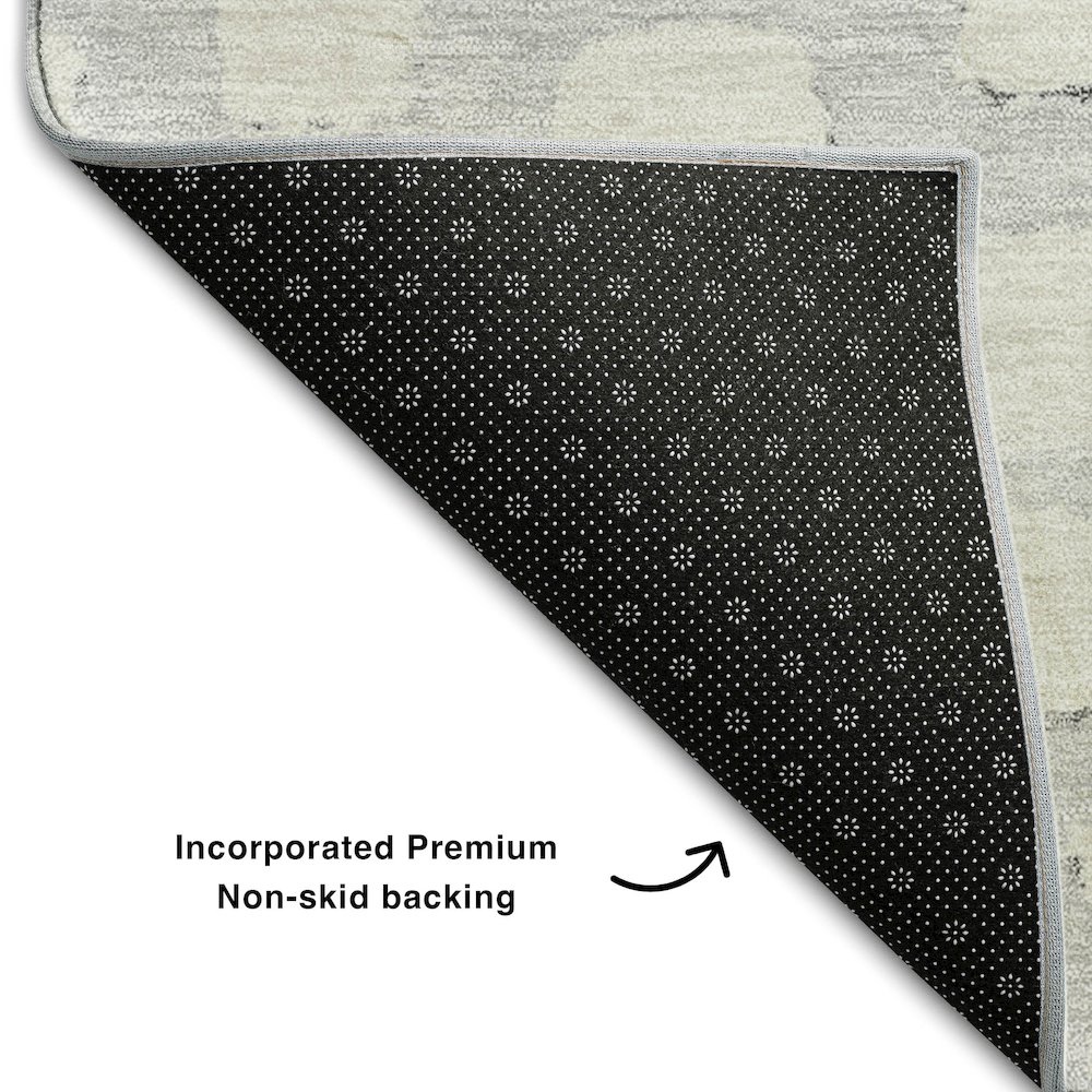 Premium Machine Washable Mayfield AMF754 Silver 10' x 14' Rug. Picture 2