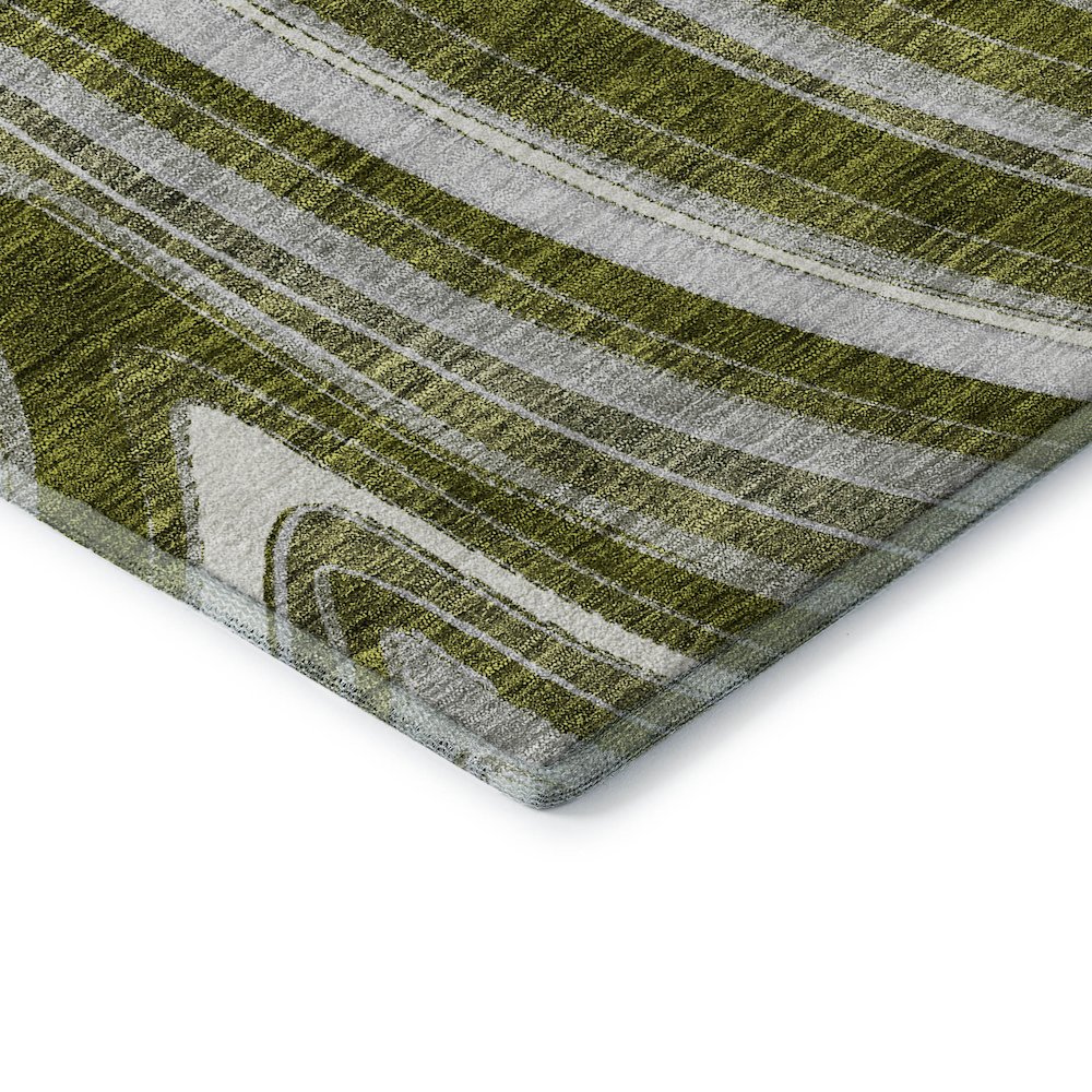 Premium Machine Washable Mayfield AMF756 Olive 10' x 14' Rug. Picture 3