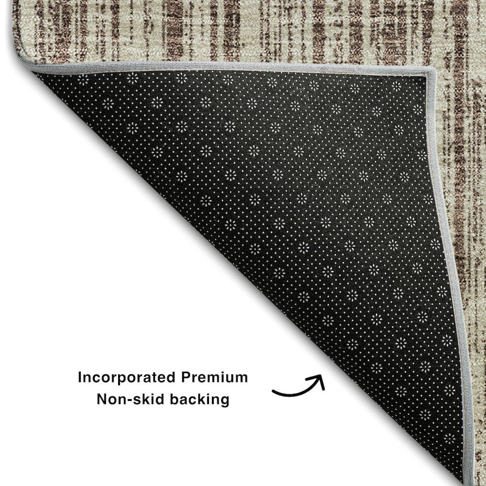 Premium Machine Washable Mayfield AMF760 Brown 10' x 14' Rug. Picture 2