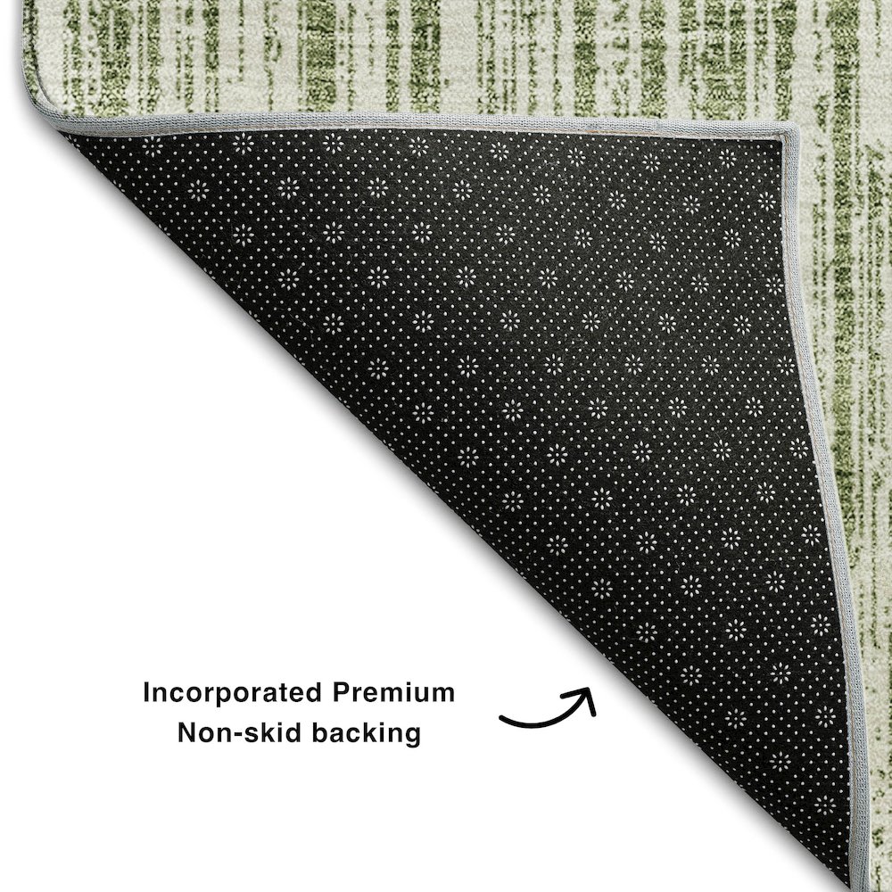 Premium Machine Washable Mayfield AMF760 Green 10' x 14' Rug. Picture 2