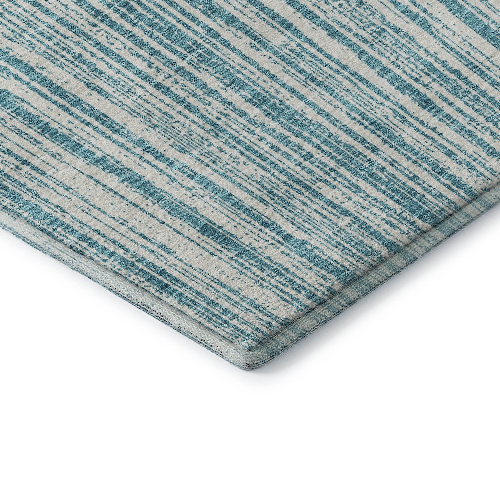 Premium Machine Washable Mayfield AMF760 Teal 10' x 14' Rug. Picture 3