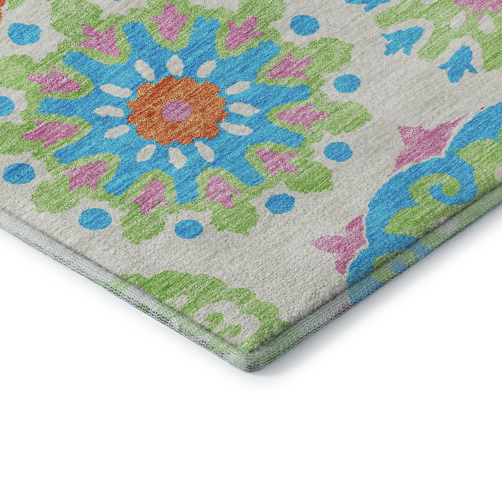 Premium Machine Washable Mayfield AMF763 White 10' x 14' Rug. Picture 3