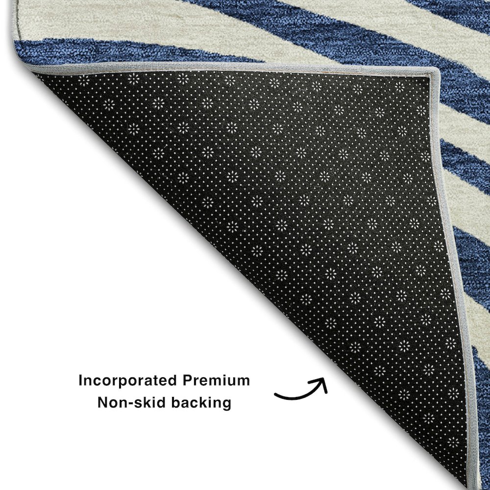 Premium Machine Washable Mayfield AMF765 Blue 10' x 14' Rug. Picture 2