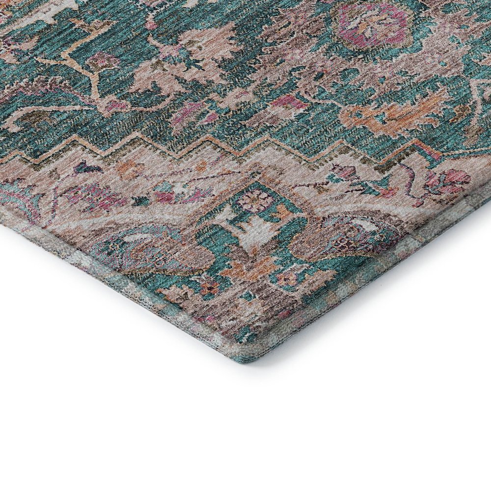 Premium Machine Washable Mayfield AMF774 Emerald 10' x 14' Rug. Picture 3