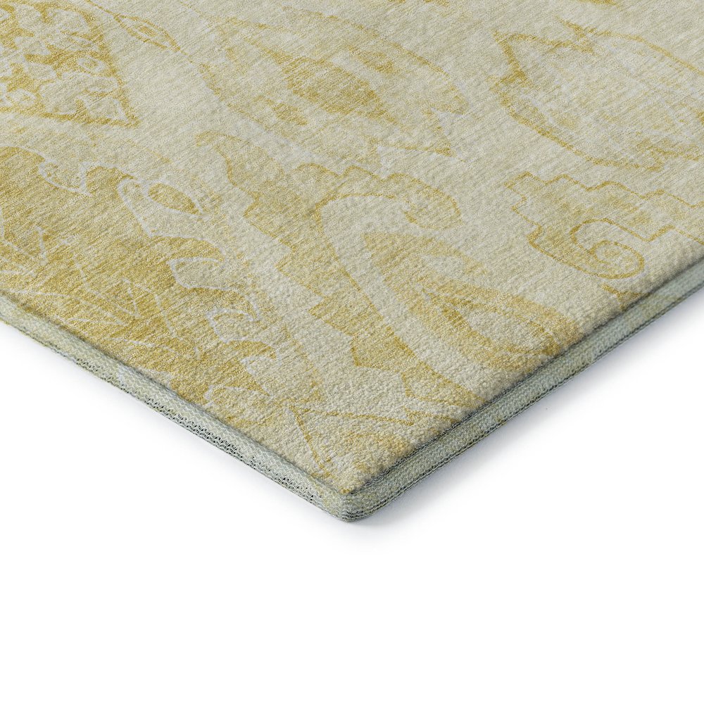 Premium Machine Washable Mayfield AMF776 Gold 10' x 14' Rug. Picture 3