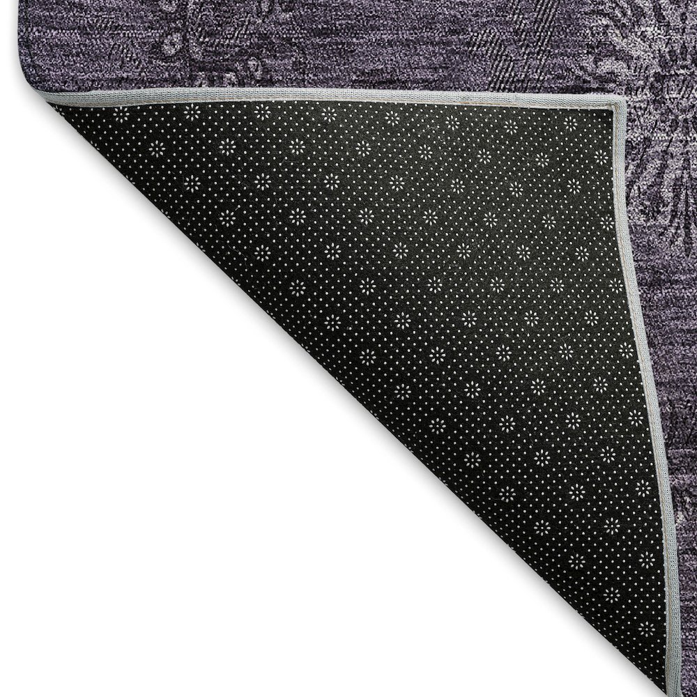 Premium Machine Washable Mayfield AMF788 Eggplant 10' x 14' Rug. Picture 2