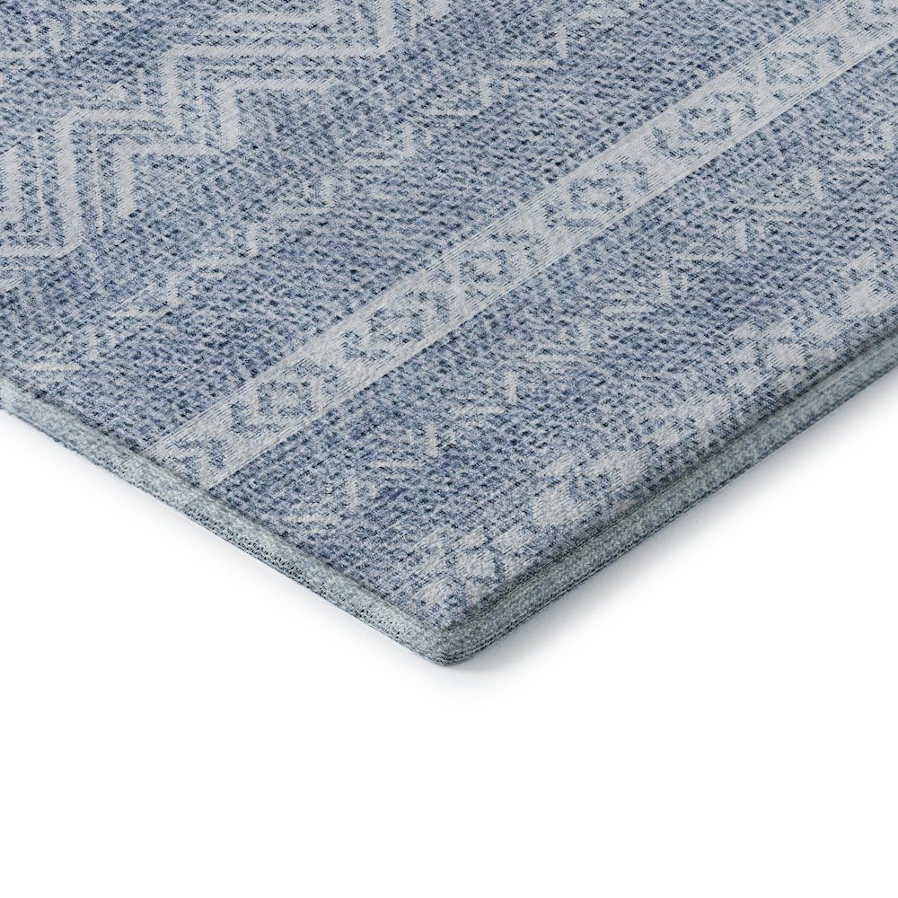 Premium Machine Washable Mayfield AMF803 Blue 10' x 14' Rug. Picture 3