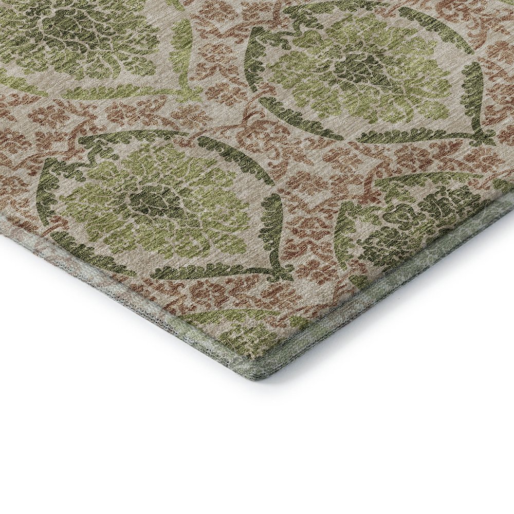 Premium Machine Washable Mayfield AMF811 Olive 10' x 14' Rug. Picture 3