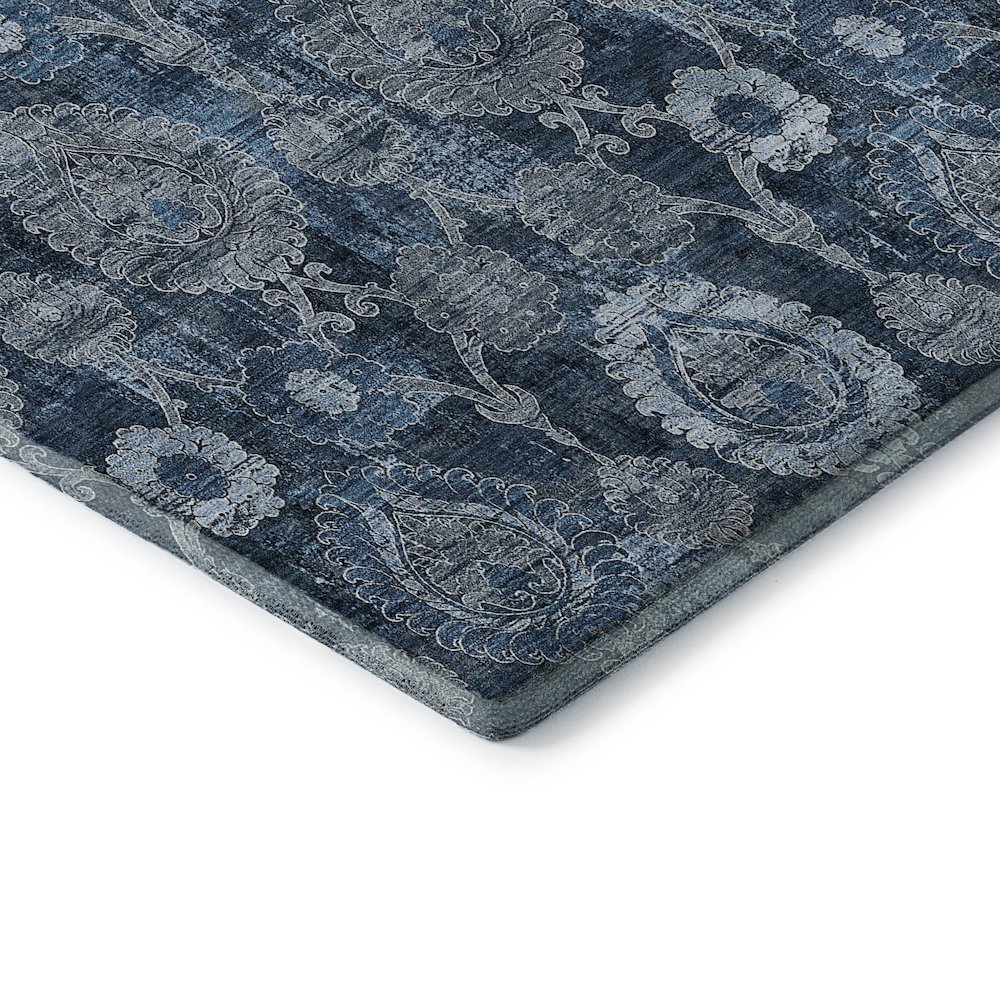 Premium Machine Washable Mayfield AMF821 Navy 10' x 14' Rug. Picture 3