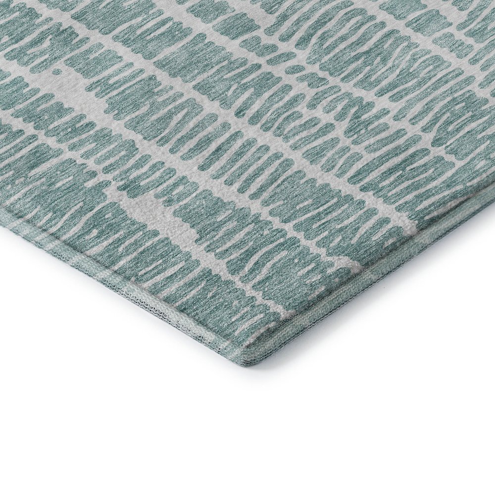 Premium Machine Washable Mayfield AMF830 Teal 10' x 14' Rug. Picture 3