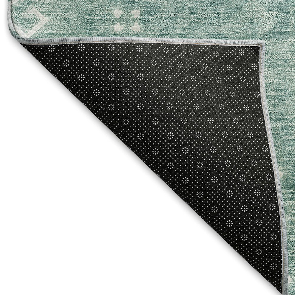 Premium Machine Washable Mayfield AMF847 Aqua 10' x 14' Rug. Picture 2
