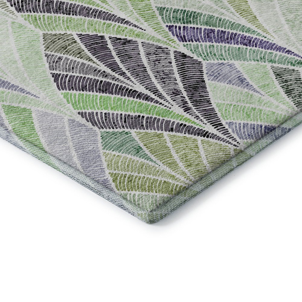 Premium Machine Washable Mayfield AMF851 Green 10' x 14' Rug. Picture 3