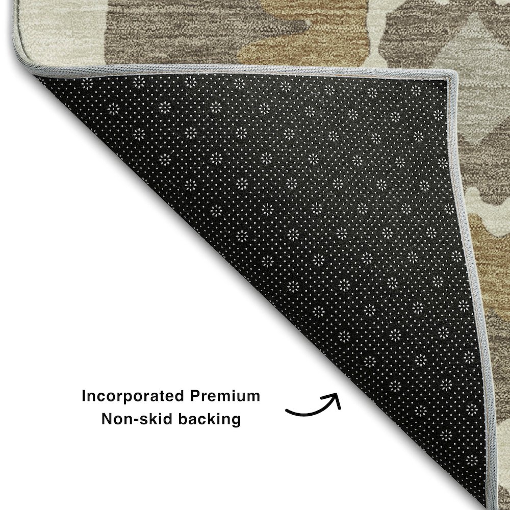 Premium Machine Washable Mayfield AMF858 Brown 10' x 14' Rug. Picture 2