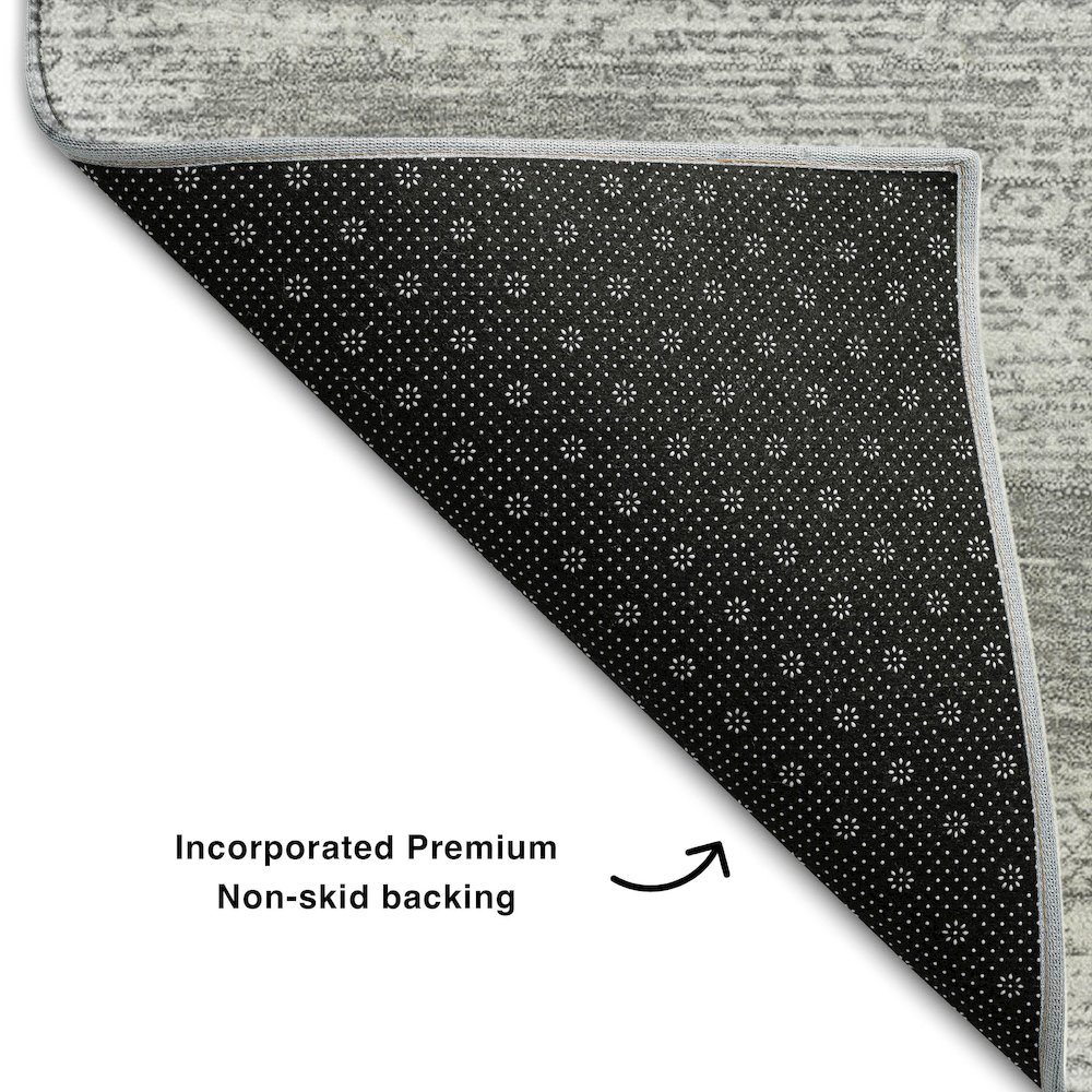Premium Machine Washable Mayfield AMF859 Gray 10' x 14' Rug. Picture 2
