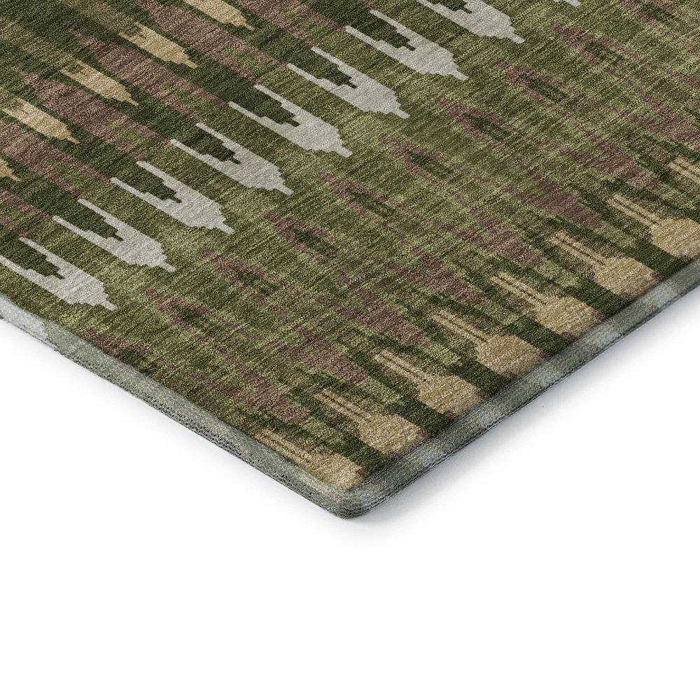 Premium Machine Washable Mayfield AMF860 Olive 10' x 14' Rug. Picture 3