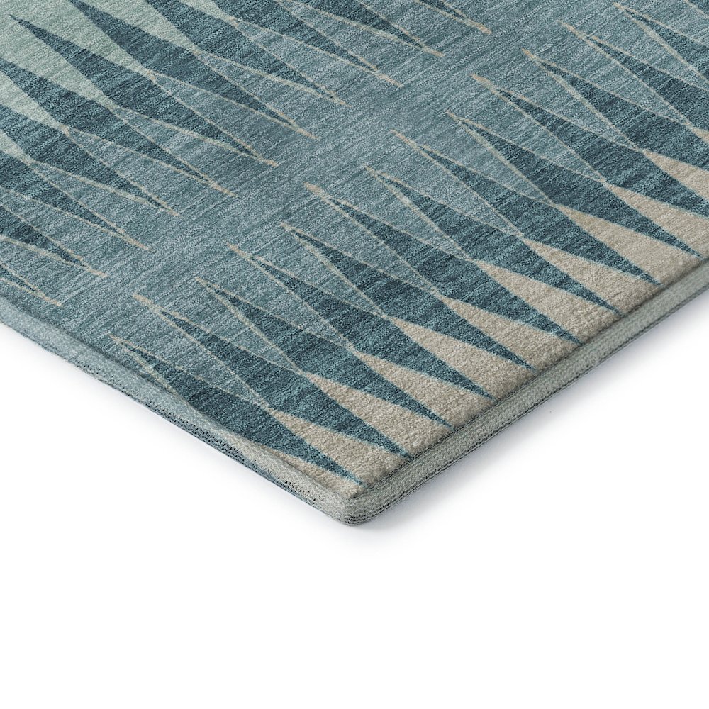 Premium Machine Washable Mayfield AMF867 Teal 10' x 14' Rug. Picture 3