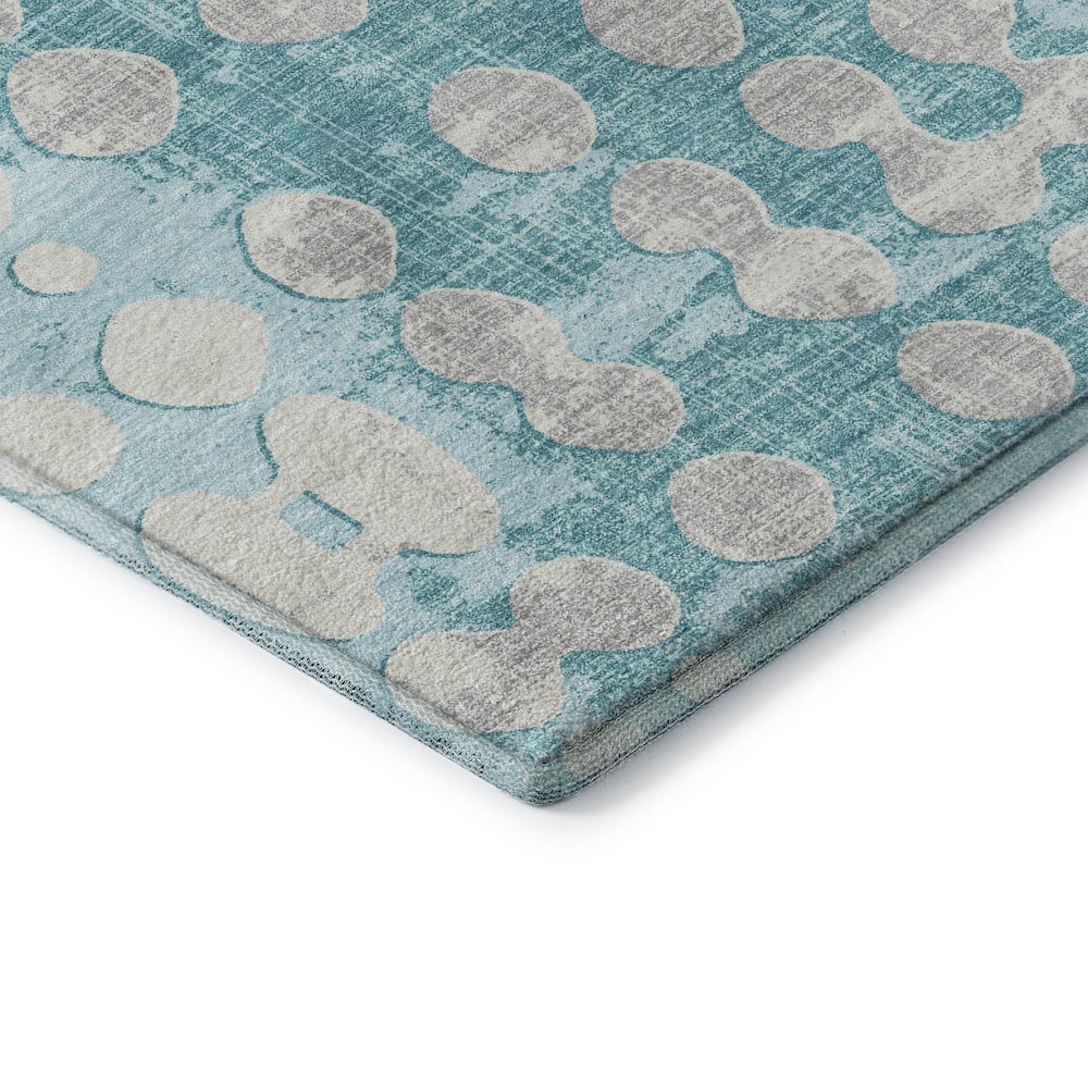 Premium Machine Washable Mayfield AMF869 Teal 10' x 14' Rug. Picture 3