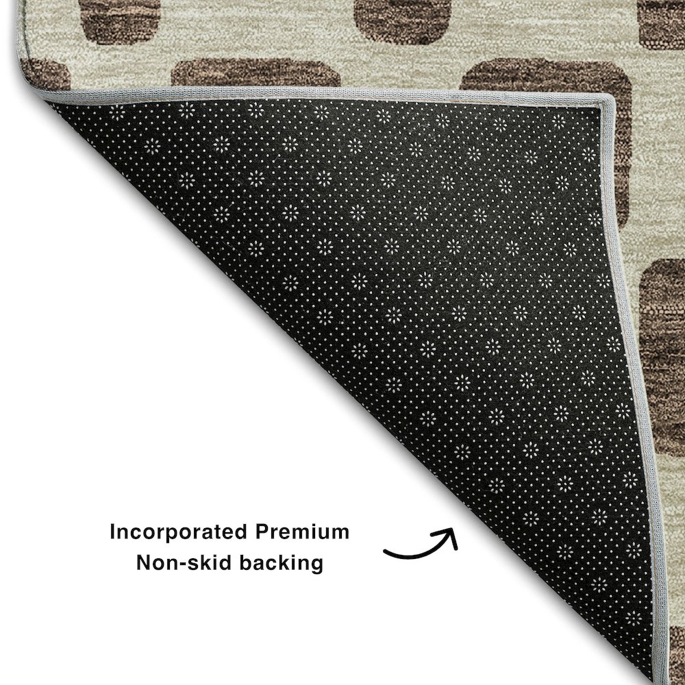 Premium Machine Washable Mayfield AMF871 Brown 10' x 14' Rug. Picture 2