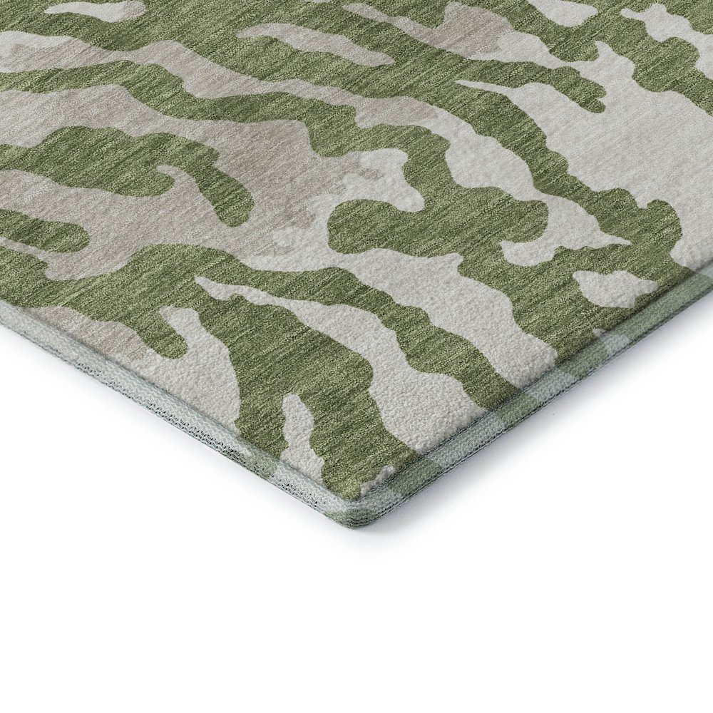 Premium Machine Washable Mayfield AMF873 Green 10' x 14' Rug. Picture 3