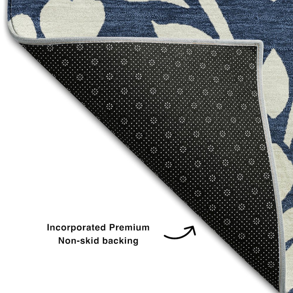 Premium Machine Washable Mayfield AMF875 Navy 10' x 14' Rug. Picture 2