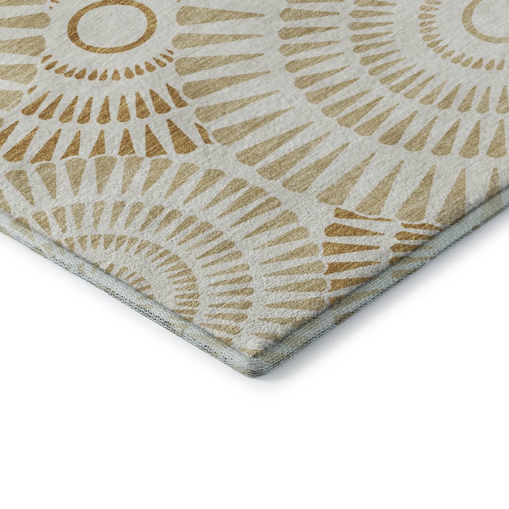 Premium Machine Washable Mayfield AMF877 Gold 10' x 14' Rug. Picture 3