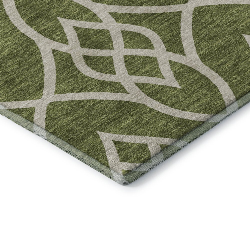 Premium Machine Washable Mayfield AMF884 Olive 10' x 14' Rug. Picture 3