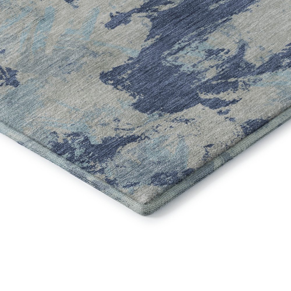 Premium Machine Washable Mayfield AMF885 Navy 10' x 14' Rug. Picture 3