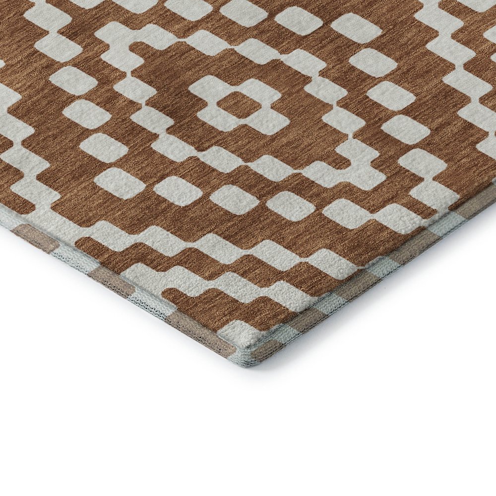 Premium Machine Washable Mayfield AMF891 Terracotta 10' x 14' Rug. Picture 3