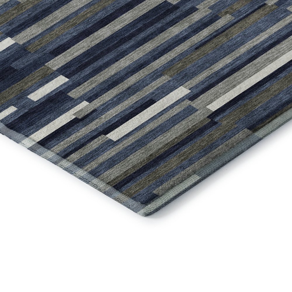 Premium Machine Washable Mayfield AMF894 Navy 10' x 14' Rug. Picture 3