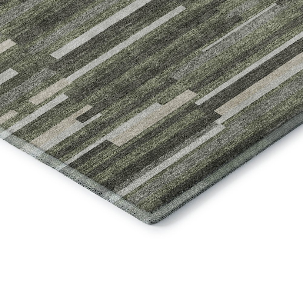 Premium Machine Washable Mayfield AMF894 Olive 10' x 14' Rug. Picture 3