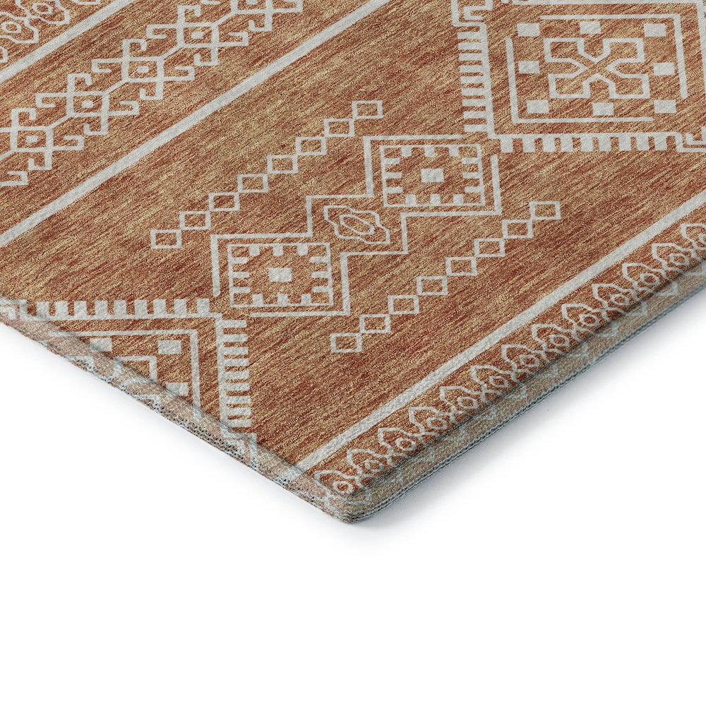 Premium Machine Washable Mayfield AMF901 Copper 10' x 14' Rug. Picture 3