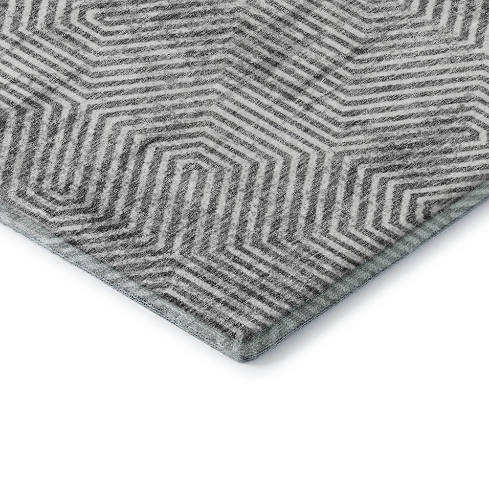 Premium Machine Washable Mayfield AMF912 Silver 10' x 14' Rug. Picture 3