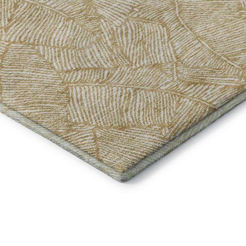 Premium Machine Washable Mayfield AMF913 Gold 10' x 14' Rug. Picture 3