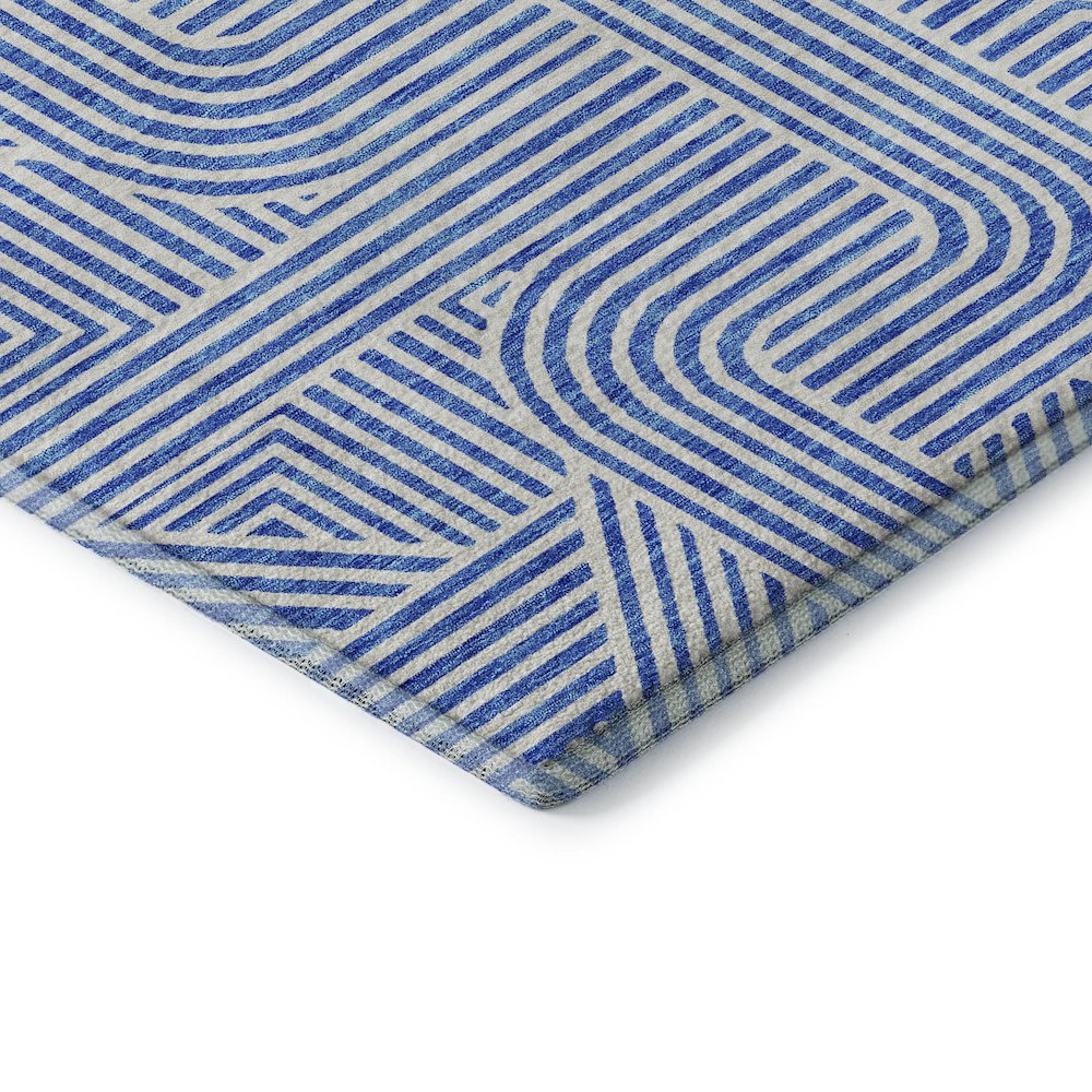 Premium Machine Washable Mayfield AMF917 Blue 10' x 14' Rug. Picture 3