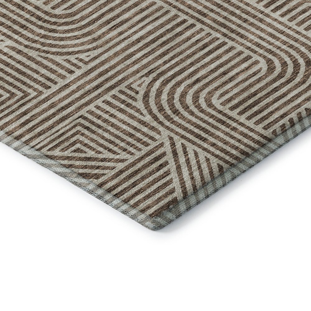 Premium Machine Washable Mayfield AMF917 Brown 10' x 14' Rug. Picture 3