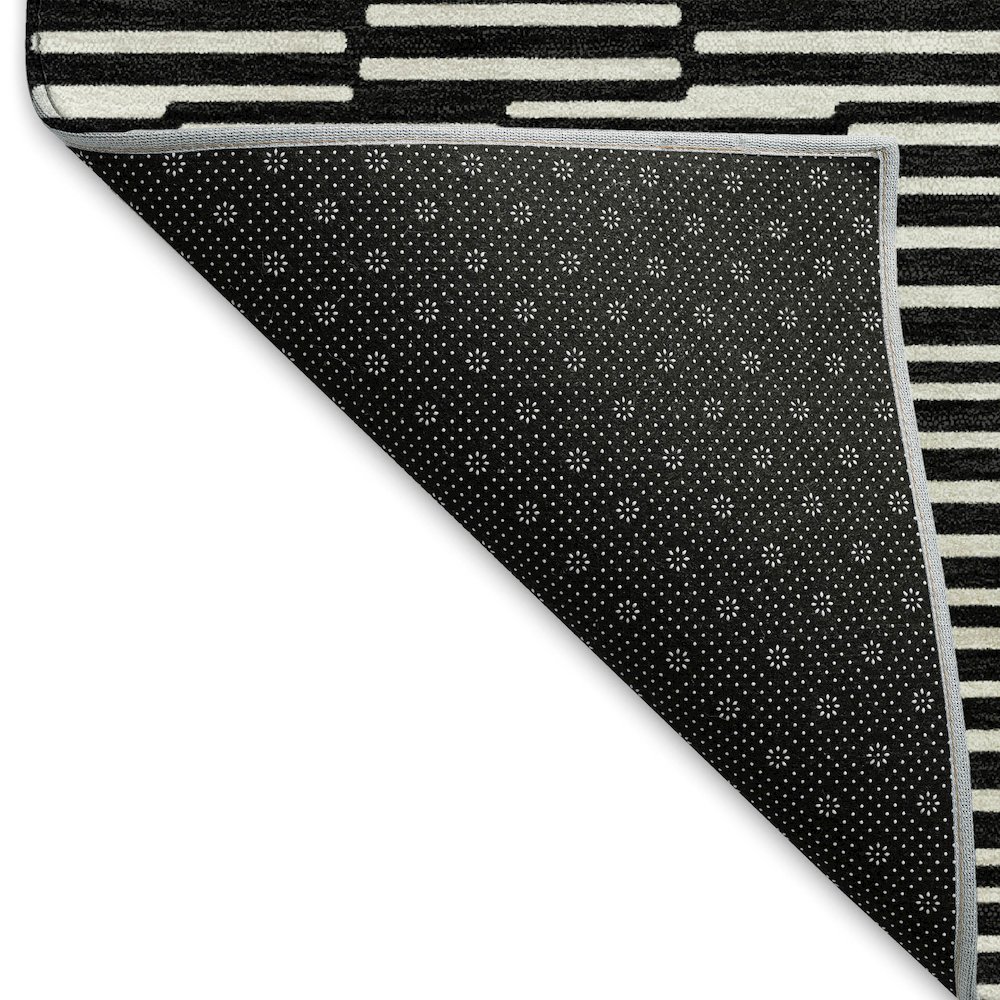 Premium Machine Washable Mayfield AMF918 Black 10' x 14' Rug. Picture 2