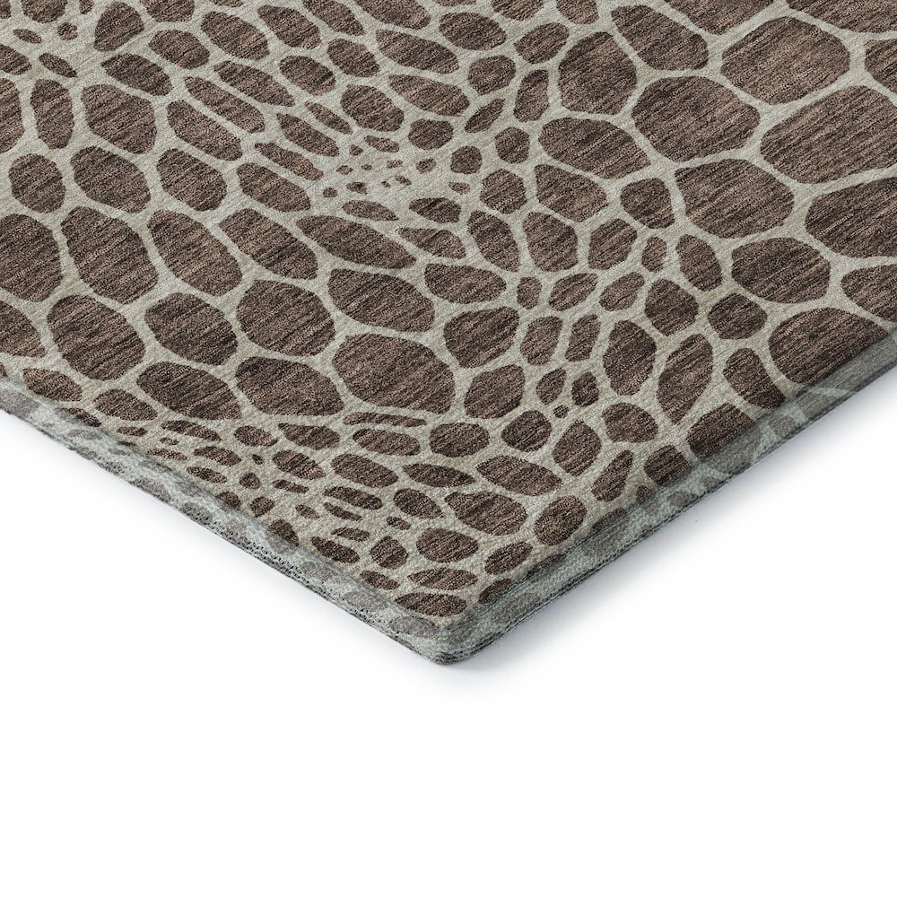 Premium Machine Washable Mayfield AMF919 Brown 10' x 14' Rug. Picture 3