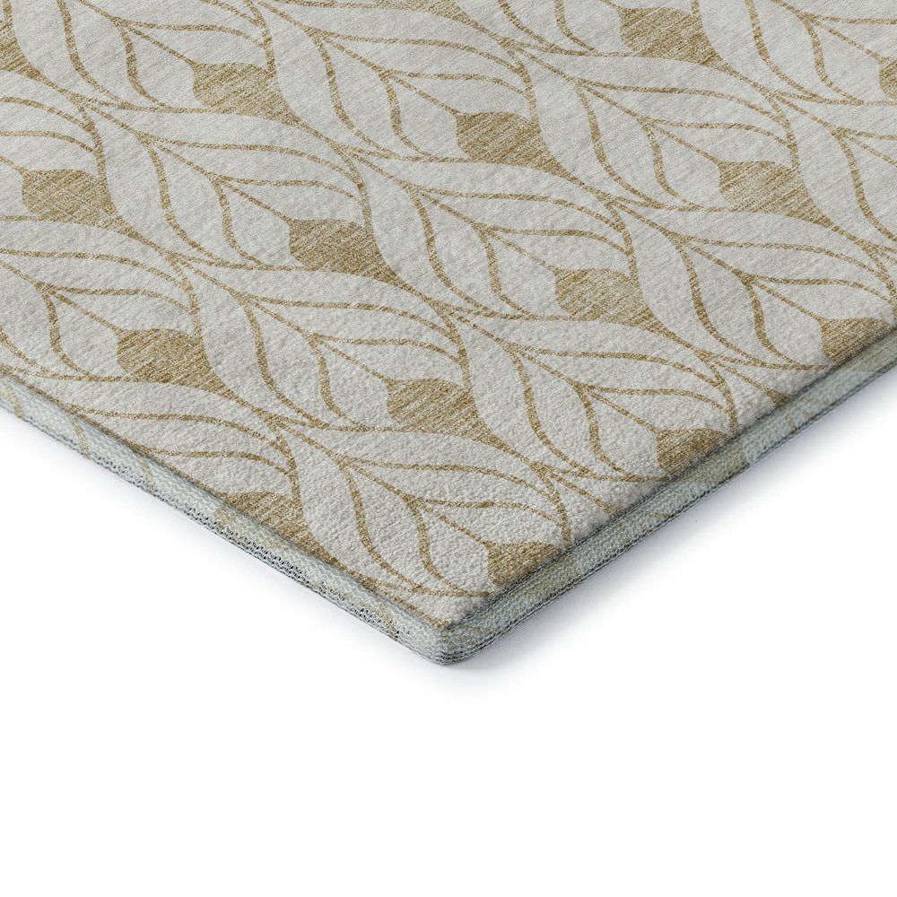 Premium Machine Washable Mayfield AMF927 Gold 10' x 14' Rug. Picture 3