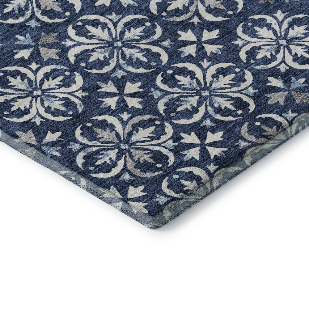 Premium Machine Washable Mayfield AMF930 Navy 10' x 14' Rug. Picture 3