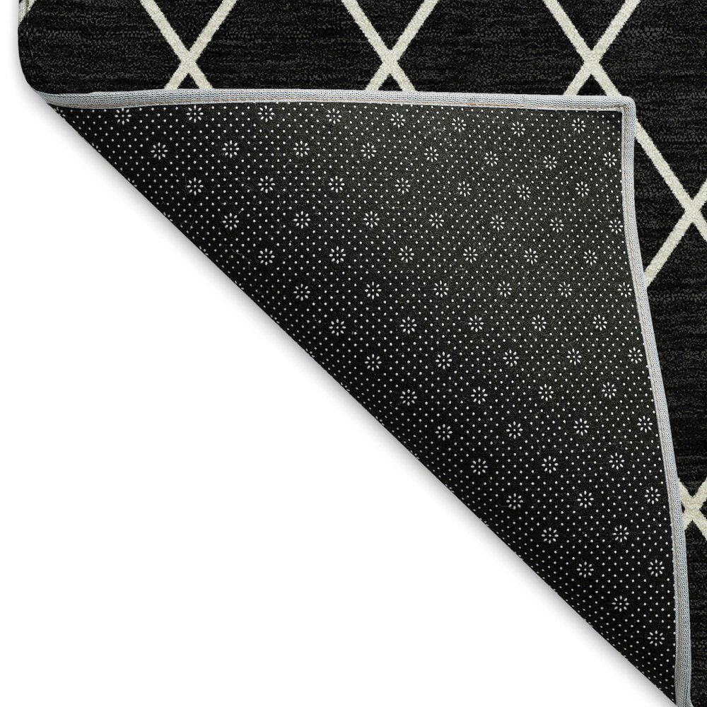 Premium Machine Washable Mayfield AMF932 Black 10' x 14' Rug. Picture 2