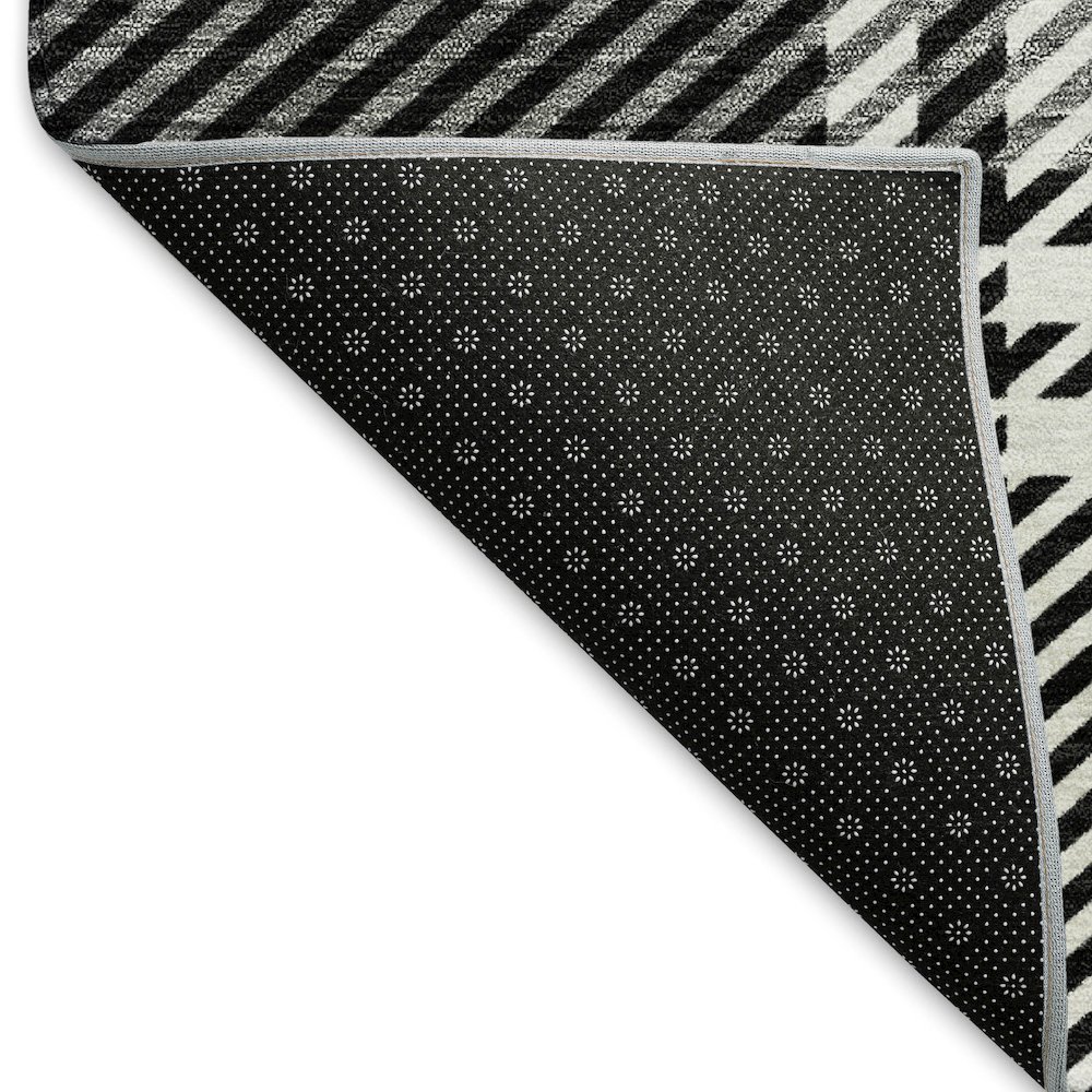 Premium Machine Washable Mayfield AMF935 Black 10' x 14' Rug. Picture 2