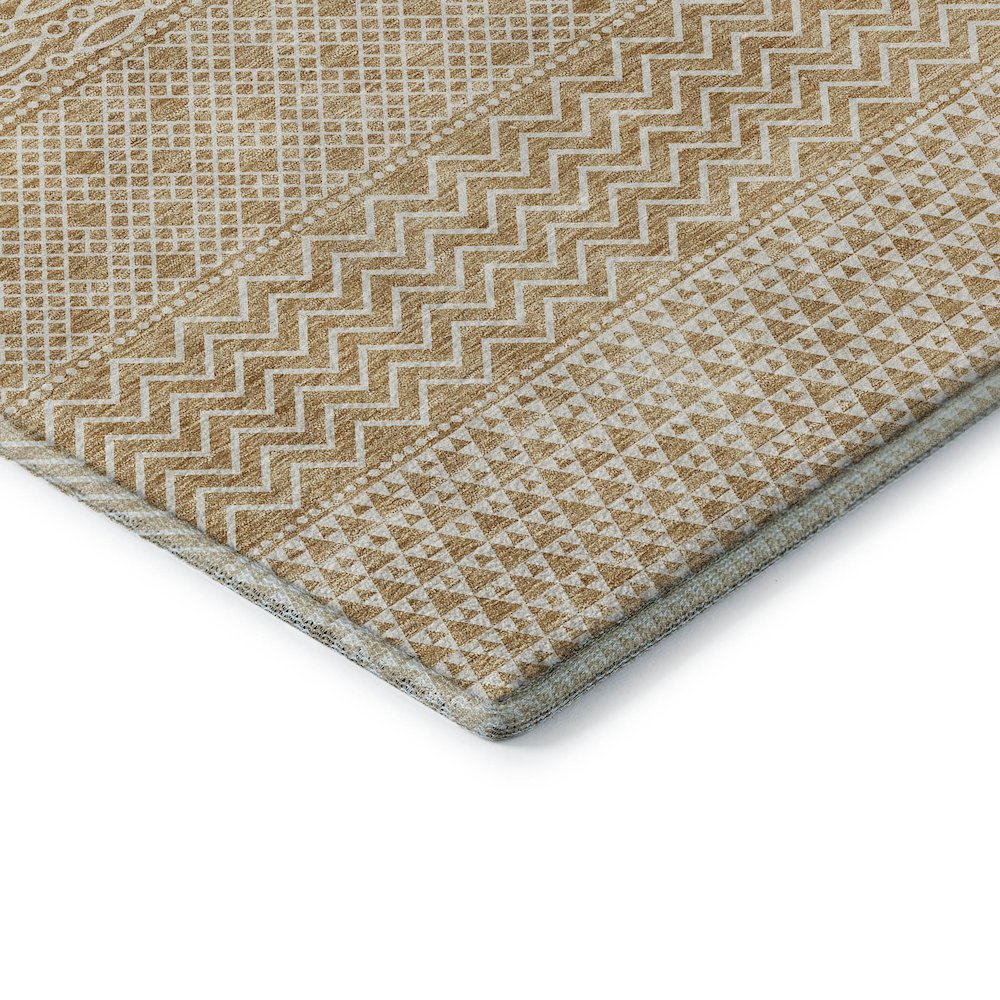 Premium Machine Washable Mayfield AMF939 Gold 10' x 14' Rug. Picture 3