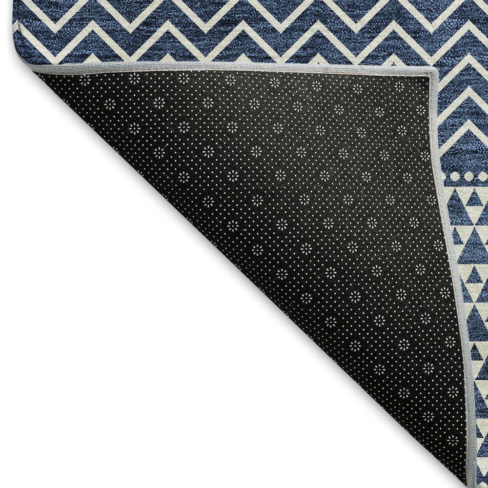 Premium Machine Washable Mayfield AMF939 Navy 10' x 14' Rug. Picture 2