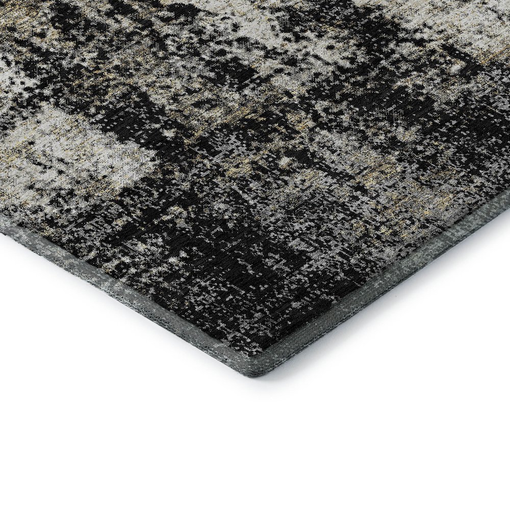 Premium Machine Washable Mayfield AMF940 Black 10' x 14' Rug. Picture 3