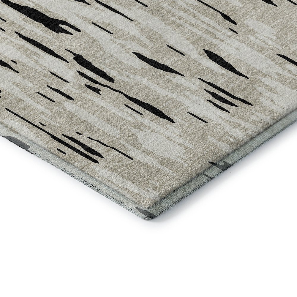 Premium Machine Washable Mayfield AMF945 Black 10' x 14' Rug. Picture 3