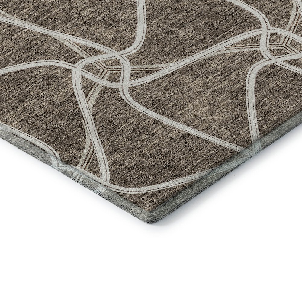 Premium Machine Washable Mayfield AMF948 Brown 10' x 14' Rug. Picture 3