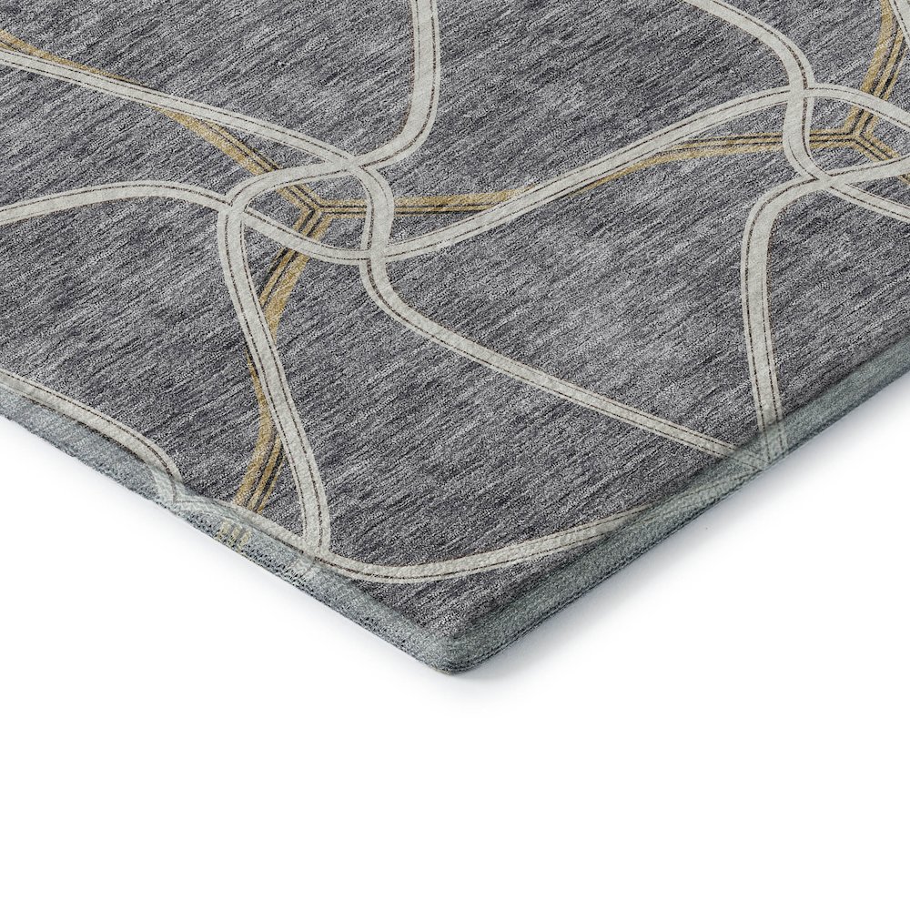 Premium Machine Washable Mayfield AMF948 Gray 10' x 14' Rug. Picture 3